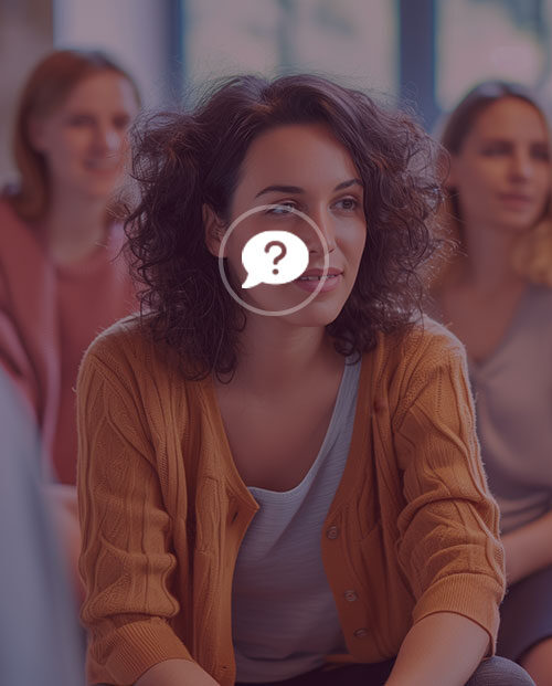 Woman getting peer support